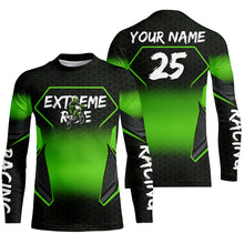 Load image into Gallery viewer, Custom Motocross Jersey Kid Men Women Upf30+ Green Dirt Bike Shirt MX Off-Road Rider Motorcycle PDT670