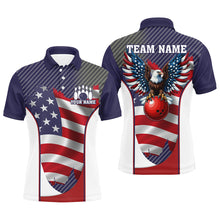 Load image into Gallery viewer, Patriotic Bowling Shirts For Men Women Custom Eagle Bowling Jersey Team BDT506