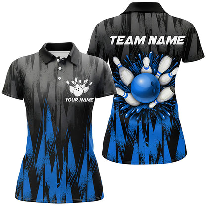 Unisex Bowling Team Jerseys Custom Blue Bowling Polo Shirt For Men & Women BDT458