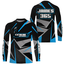 Load image into Gallery viewer, Blue Motocross Racing Jersey Men Women Kid UPF30+ Custom Dirt Bike Shirt Off-Road Motorcycle PDT672
