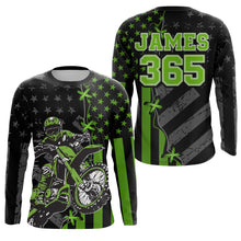 Load image into Gallery viewer, American Flag Motocross Jersey Personalized UPF30+ Adult&amp;Youth Dirt Bike Off-Road Shirt Motorcycle PDT703