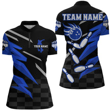 Load image into Gallery viewer, Bowling Quarter-Zip Shirt For Women Custom Bowling Jersey Team League Bowling Shirts BDT306
