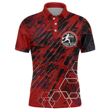 Load image into Gallery viewer, Custom Black&amp;Red Bowling Shirt For Men Personalized Bowling Team Jersey Bowling Polo Shirt BDT323