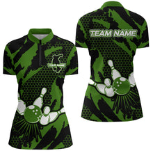 Load image into Gallery viewer, Bowling Jerseys For Women Custom Bowling Quarter-Zip Shirt Team League Bowling Shirts BDT326