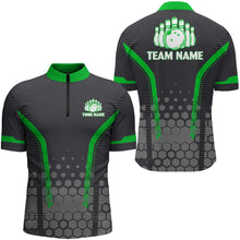 Load image into Gallery viewer, Personalized Bowling Quarter-Zip Shirts Men Custom Bowling Jersey Team Bowlers BDT269