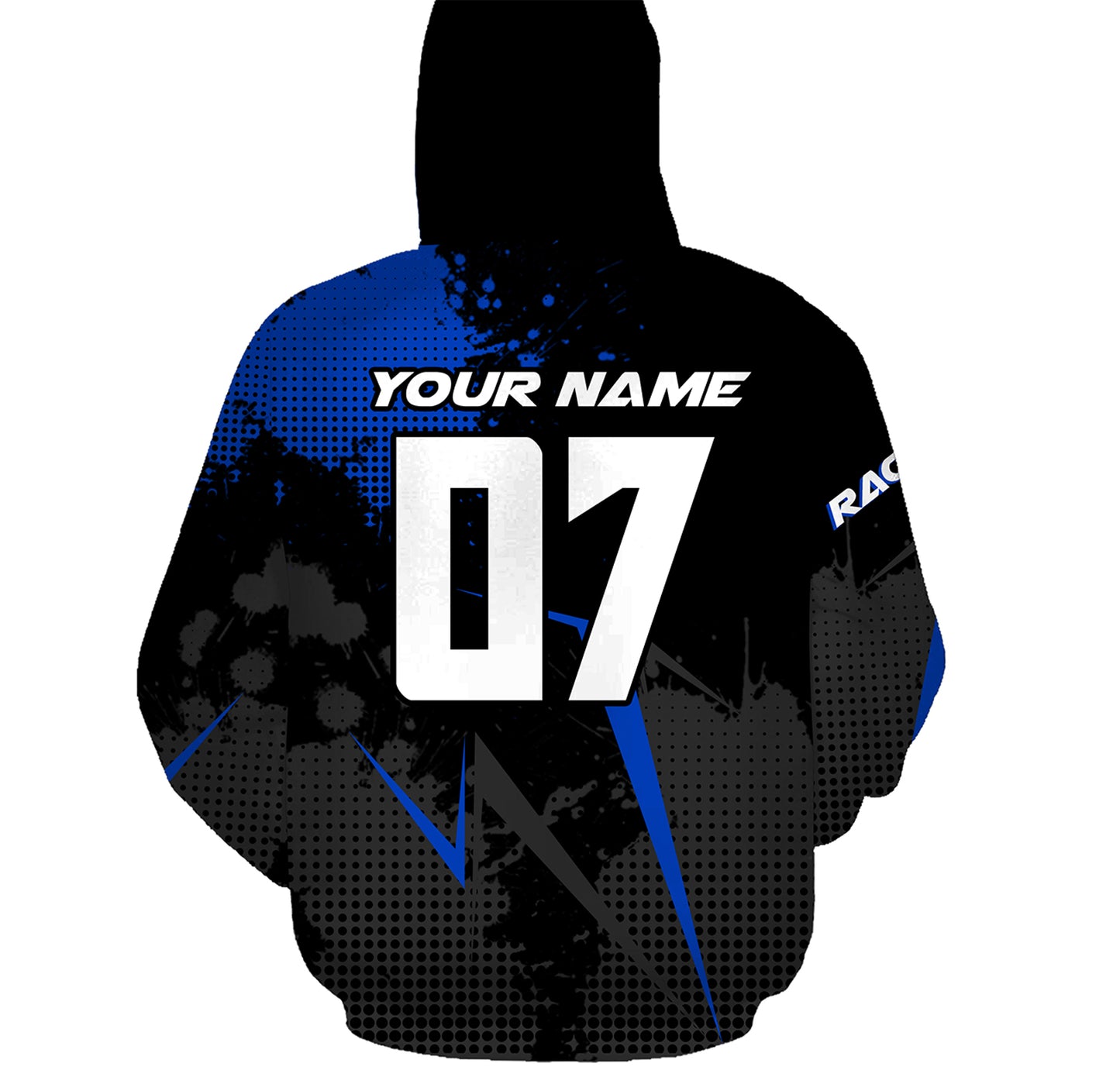 Custom Blue Quad Bike Hoodie Men Women Extreme ATV Motocross Hooded Jersey For Adult PDT920