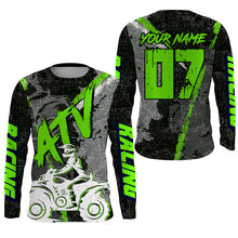 Load image into Gallery viewer, Green ATV Motocross Jersey Personalized UPF30+ Kid Men Women Quad Bike Shirt ATV MX Off-Road PDT740