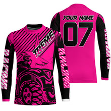 Load image into Gallery viewer, Custom Quad Bike Jersey Kid Men Women Upf30+ Pink ATV Motocross Shirt Extreme Rider PDT841