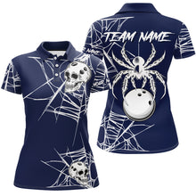 Load image into Gallery viewer, Halloween Bowling Shirts Custom Skull Spider Web Bowling Jersey for Men &amp; Women BDT551