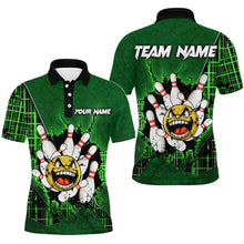 Load image into Gallery viewer, Funny Green Bowling Polo Shirts Men Women Custom Bowling Team Jersey Unisex Bowler Gift BDT489