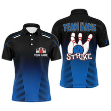 Load image into Gallery viewer, Strike Bowling Shirts For Men Custom Bowling Polo Shirts Team League Bowling Jerseys BDT346