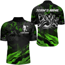 Load image into Gallery viewer, Men Bowling Quarter-Zip Shirt Custom Camo Bowling Jersey Bowling Team League Shirt BDT285