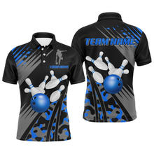 Load image into Gallery viewer, Custom Bowling Jerseys Men Women Bowling Shirt Blue Camo Bowling Team Shirt Polo BDT595