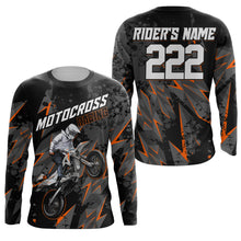 Load image into Gallery viewer, Custom Motocross Jersey Kid Men Women UPF30+ Orange Dirt Bike Shirt MX Riding Off-Road Motorcycle PDT628