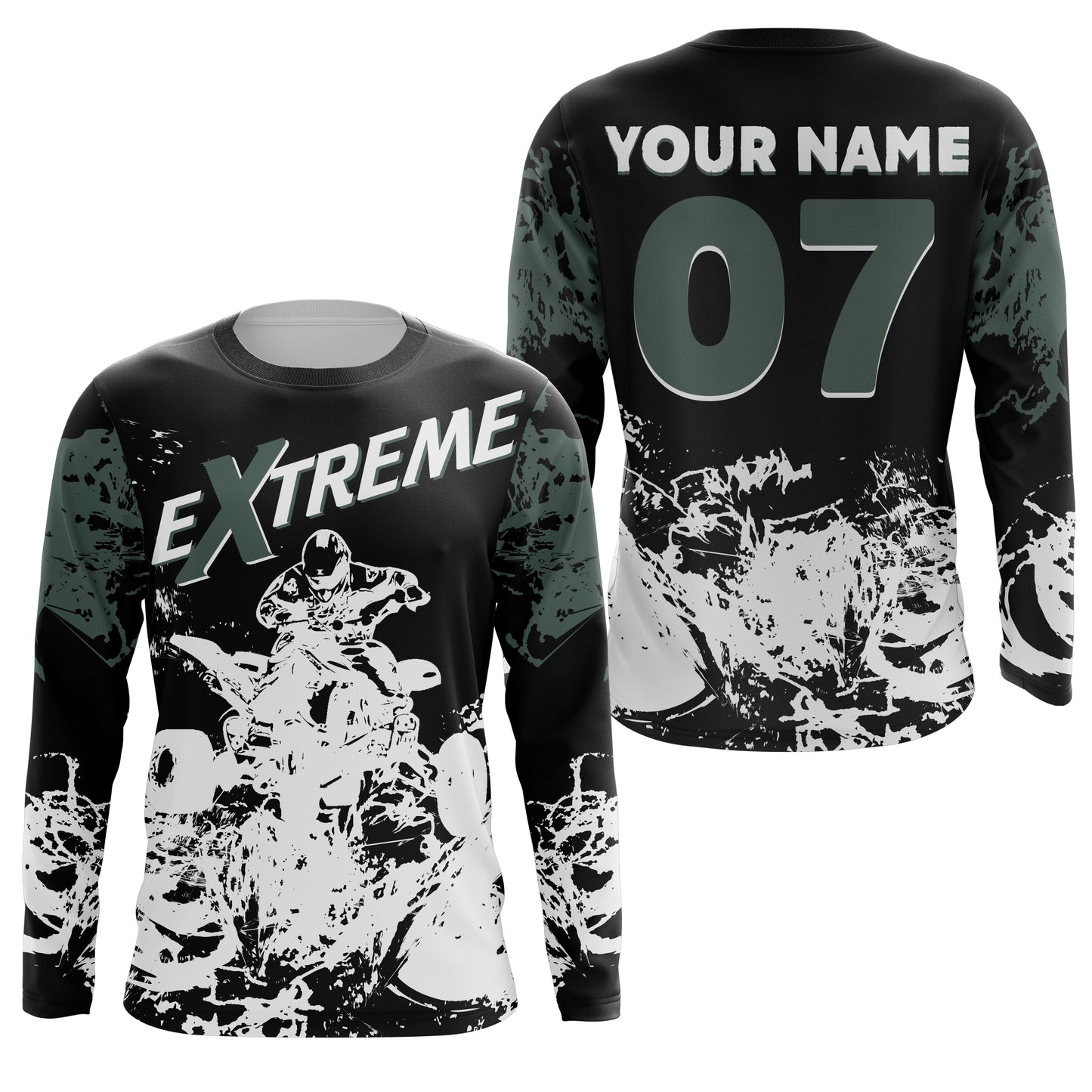 Personalized ATV Motocross Jersey Men Kid UPF30+ Extreme Quad Bike Off-Road Jersey ATV Racing Shirt PDT650