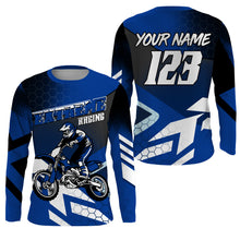 Load image into Gallery viewer, Custom Dirt Bike Jersey Blue UPF30+ Women Kid Men Motocross Off-Road Jersey MX Motorcycle Shirt PDT661