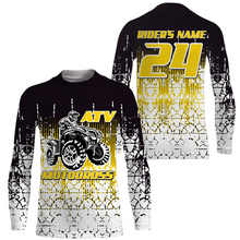 Load image into Gallery viewer, Personalized ATV Motocross Jersey Men Kid UPF30+ Yellow Quad Bike Shirt Off-Road ATV MX Racing PDT721