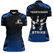 Load image into Gallery viewer, Camo Bowling Shirt Women Custom Bowling Quarter-Zip Shirt Strike Bowling Team Jersey BDT328