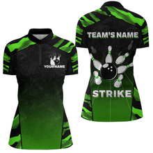Load image into Gallery viewer, Camo Bowling Shirt Women Custom Bowling Quarter-Zip Shirt Strike Bowling Team Jersey BDT328