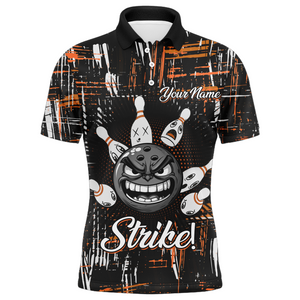 Strike Bowling Jersey For Men Custom Funny Bowling Shirt Team League Bowling Polo Shirt BDT322