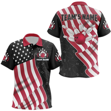 Load image into Gallery viewer, Patriotic Bowling Shirts for Kid Bowling Jersey Custom Bowling Polo Shirt Unisex BDT512