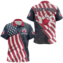 Load image into Gallery viewer, Patriotic Bowling Shirts for Kid Bowling Jersey Custom Bowling Polo Shirt Unisex BDT512