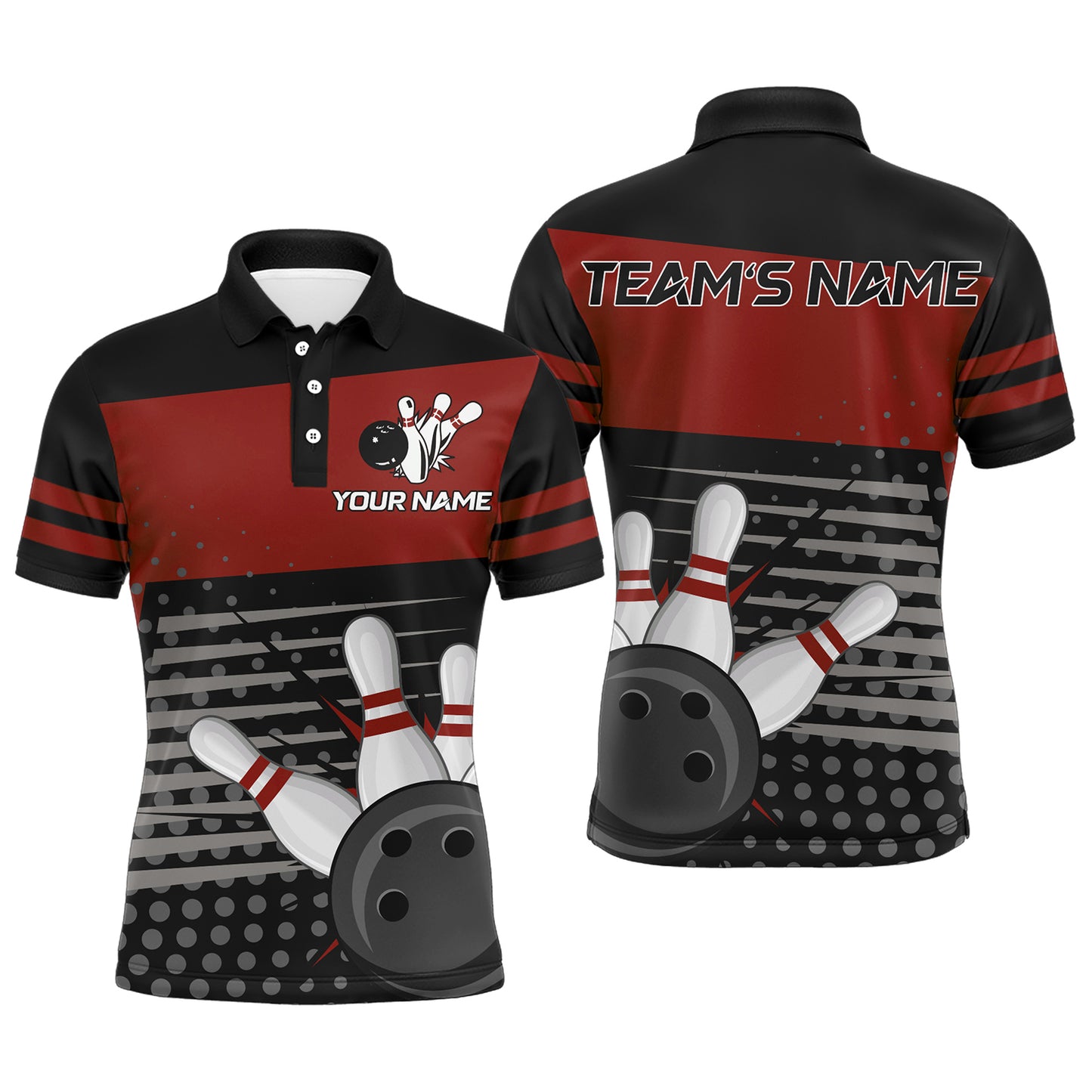 Bowling Polo Shirts For Men Bowling Team Jersey Custom Bowling Shirt BDT220