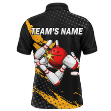 Load image into Gallery viewer, Custom Bowling Shirts For Men Black Bowling Team Jersey Funny Bowling Polo Shirts BDT228