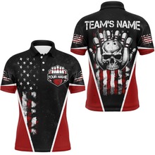 Load image into Gallery viewer, Skull Bowling Polo Shirt Personalized American Bowling Team Jersey for Men &amp; Women BDT475