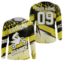 Load image into Gallery viewer, Personalized Motocross Jersey UPF30+ Kid Adult Dirt Bike Long Sleeves Extreme Racing Motorcycle NMS1125