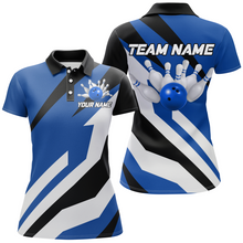 Load image into Gallery viewer, Blue Bowling Polo Shirts Unisex Custom Bowling Jersey for Men &amp; Women Bowling Team League BDT553