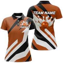 Load image into Gallery viewer, Orange Bowling Polo Shirts Unisex Custom Bowling Jersey for Men &amp; Women Bowling Team League BDT553