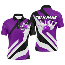 Load image into Gallery viewer, Purple Bowling Polo Shirts Unisex Custom Bowling Jersey for Men &amp; Women Bowling Team League BDT553