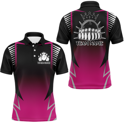 Custom Bowling Polo Shirt For Men Bowling Team Jersey Personalized Bowling Shirts BDT345