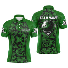 Load image into Gallery viewer, Personalized Camo Bowling Jersey Men Bowling Team Shirt Custom Bowling Polo Shirt BDT327
