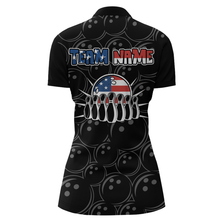 Load image into Gallery viewer, American Bowling Shirts Women Custom Bowling Quarter-Zip Shirt Team League Bowling Jerseys BDT348