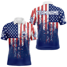 Load image into Gallery viewer, Patriotic Bowling Shirt Custom Men Women Team Bowling Jersey Bowling Polo 1/4 Zip Shirt MBL47