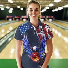 Load image into Gallery viewer, Custom US Flag Eagle Bowling Shirts American Bowling Jersey Men Women Patriotic MBL74