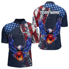 Load image into Gallery viewer, Custom US Flag Eagle Bowling Shirts American Bowling Jersey Men Women Patriotic MBL74