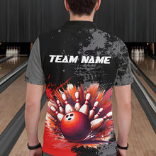 Load image into Gallery viewer, Custom Red Bowling Shirts for Men Women Team Bowling Polo and Quarter Zip for Bowler MBL75