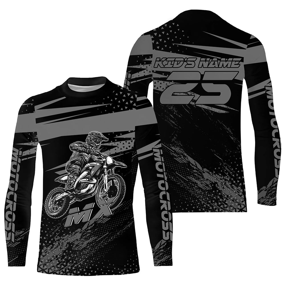 Grey Motocross Racing Jersey Upf30+ Dirt Bike Shirt Motorcycle Off-Road MX Jersey XM290