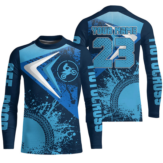 Motocross Jersey Blue Custom Dirt Bike Shirt For Kid Men Women Off-road Racing Shirt XM311