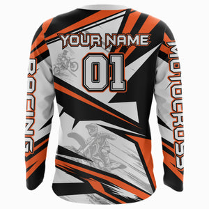 Orange Dirt Bike Racing Jersey Upf30+ Motocross Shirt Men Kid Women Off-Road Jersey XM279