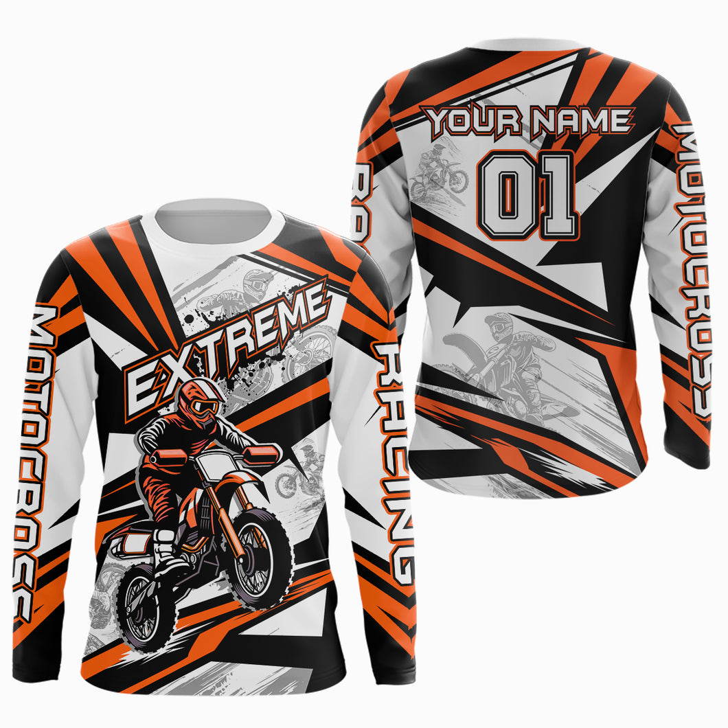 Orange Dirt Bike Racing Jersey Upf30+ Motocross Shirt Men Kid Women Off-Road Jersey XM279