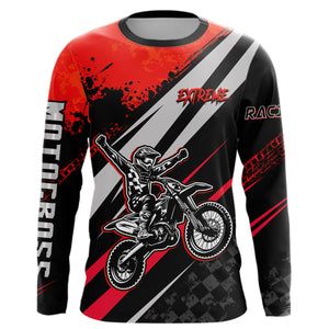 Dirt Bike MX Racing Jersey Red Upf30+ Motocross Shirt Women Kid Off-Road Shirt XM280