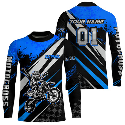 Dirt Bike MX Racing Jersey Blue Upf30+ Motocross Shirt Women Kid Off-Road Shirt XM280