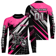 Load image into Gallery viewer, Dirt Bike MX Racing Jersey Pink Upf30+ Motocross Shirt Women Kid Off-Road Shirt XM280