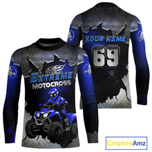Load image into Gallery viewer, Custom ATV Racing Jersey Blue ATV Riding Shirt Quad ATV Jersey for Men Kid Women MX113