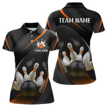 Load image into Gallery viewer, Orange Bowling Shirts for Men Women Team Custom Bowling Polo &amp; Quarter Zip Shirt MBL71
