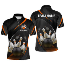 Load image into Gallery viewer, Orange Bowling Shirts for Men Women Team Custom Bowling Polo &amp; Quarter Zip Shirt MBL71